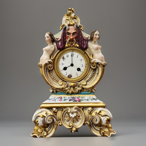 Pendule signée porcelaine - pendule, de