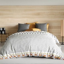 Housse de couette 220x240 cm + 2 taies d'oreiller 65x65 cm Coton Loya