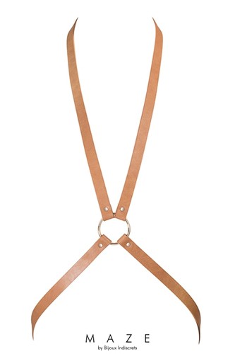 Harnais marron maze bdsm - harnais,