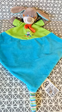 Doudou plat chien gris bleu