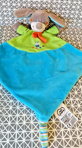 Doudou plat chien gris - , bleu