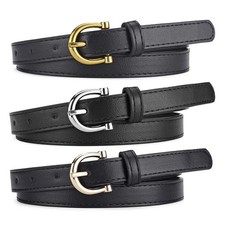Ceinture femme fine en cuir PU