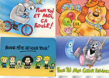LOT 17 cartes illustré et humour genre invitation pour enfants Fête Anniversaire