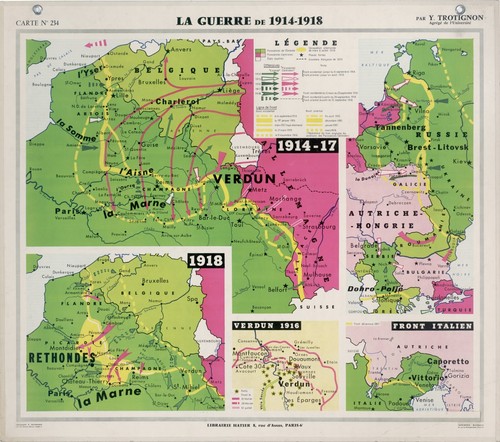 Carte guerre france - 1e,