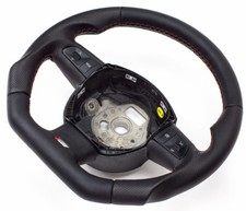 Volant Tuning S-LINE À Profil Plat Multifonction En Cuir Noir AUDI A6 A4 A5