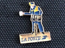 b PINS PIN ENAMEL POST LA POSTE PTT LYON VELO BICI