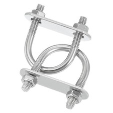 2 Pcs U-Bolts M6x25mm Acier Inox 304 Pour Poteaux