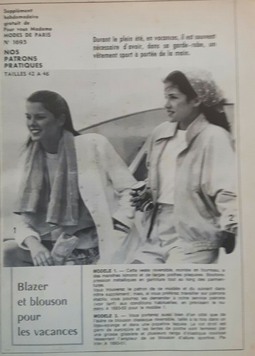 Patron veste blouson - patron,