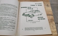 Revue technique Citroën ds 21 ds 21 m ds 19 a ds 19 ma pallas 1966 partir 1