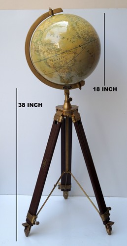 Globe mondial avec - 18", support