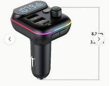 Transmetteur FM Bluetooth 5.0 Voiture, MP3, Chargeur USB QC3.0 PD 20W LED 7