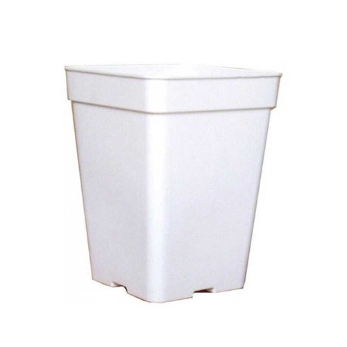 Pot carré blanc de culture