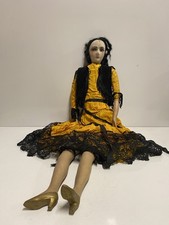 Ancienne Grande Poupée de Salon Boudoir vintage (manque 3 doigts) 83 cm