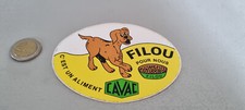 AUTOCOLLANT Aliment chien FILOU POUR NOUS /Aliment CAVAC