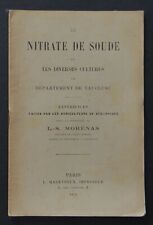 LE NITRATE DE SOUDE ET DIVERSES CULTURES DANS LE VAUCLUSE 1898 engrais
