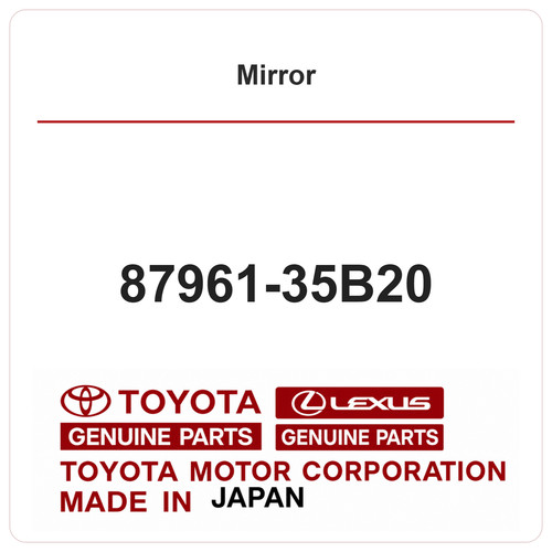 Toyota genuine 87961 35b20 - genuine, 87961-35b20