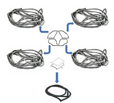 Mercedes Benz W123 - Porte + Coffre Caoutchouc Étanchéité Joint Set 5 Pièces