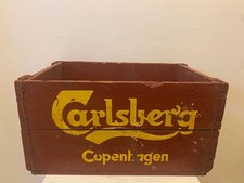 Ancienne caisse en bois bière brasserie Carlsberg de Copenhague beer Déco Café
