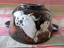 BOL CERAMIQUE  PETER REBER ART POPULAIRE SUISSE  VINTAGE 70' SWISS FOLK ART