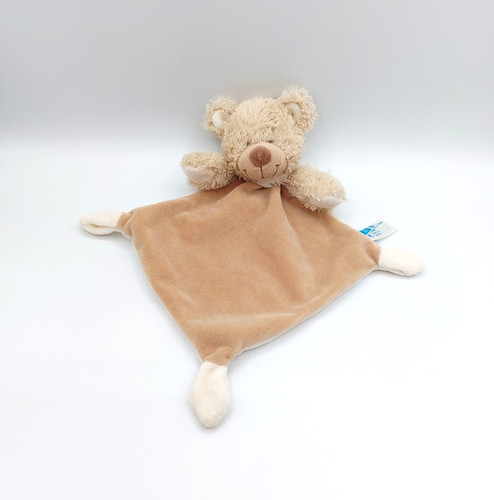 Doudou plat ours beige - , blanc