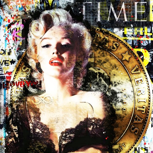 Tableau pop art street marylin - tableau,