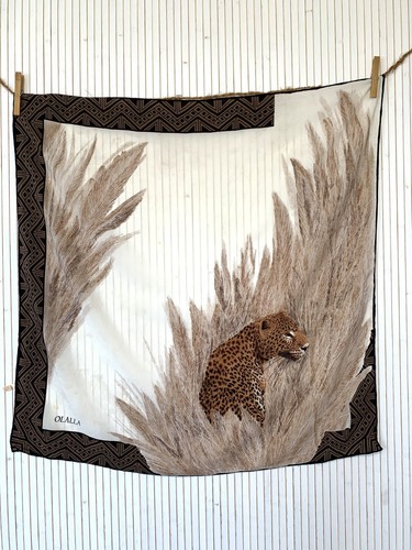 Foulard carré soie vintage - carré,