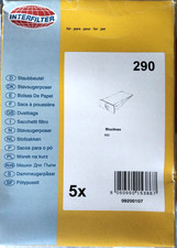5 sacs aspirateur MOULINEX 600 INTERFILTER 290