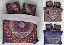 Mandala Indien de Couette Doona Housse Consolateur Literie Set Double Coton Drap