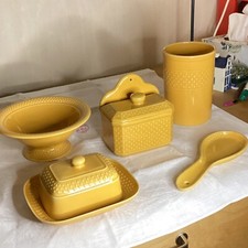 5 Pièces Cuisine Genevieve Lethu Jaune Grain De Riz 1984 