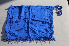 Women's Bright Blue Tie Beaded