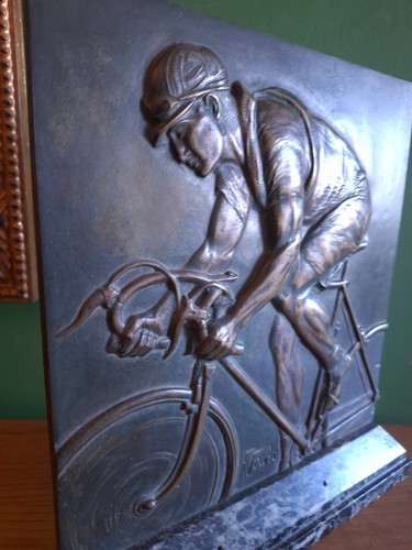 Trophe cyclisme bronze art - bronze,