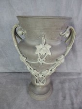 BEAU VASE en grés, SARREGUEMINES, XIXème.