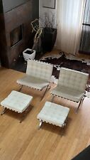 Fauteuils"Barcelona" Mies Van Der Rohe + ottomans
