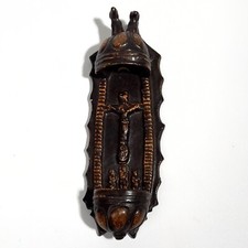 Bénitier terre cuite Alquifoux chien 18th 19th Ligron Pays d'auge gres Puisaye