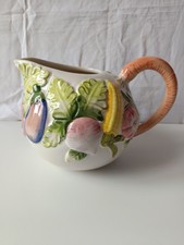 Carafe/Pichet Vintage en Céramique Légumes Peint à la Main Portugal 