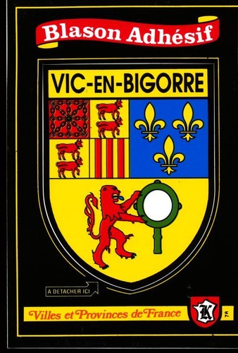 Carte postale blason adhésif - carte,
