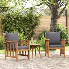 Chaises de Jardin Fauteuils Terrasse Patio 2 pcs Bois d'Acacia Massif vidaXL