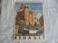 Ancienne affiche cartonnée pub. : RENAULT Monastella et Vivastella 1931