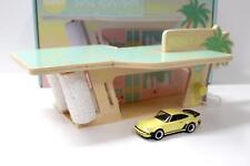1:43 NOREV Gas Station Palm Ressorts Station Service Diorama Bois + Porsche 911