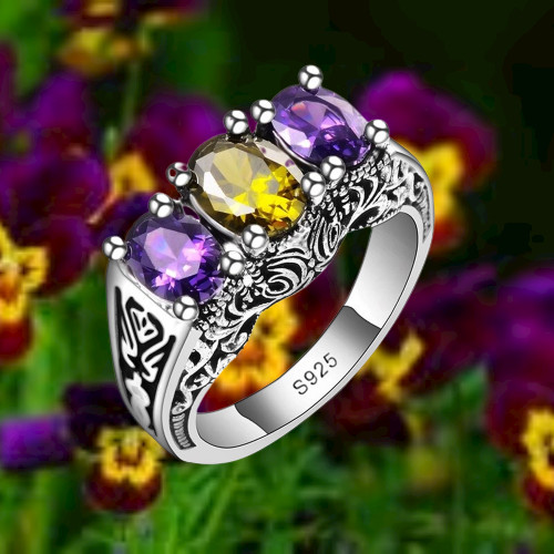 Bague incrustés zircone - incrustés,