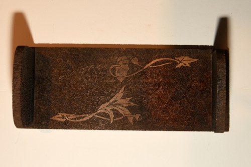 Vintage pyrography wood - wood, book