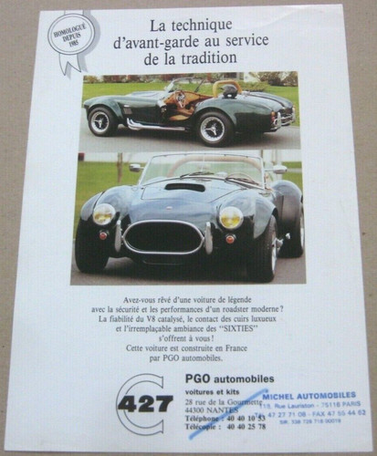 Pgo cobra 427 - pgo, ac