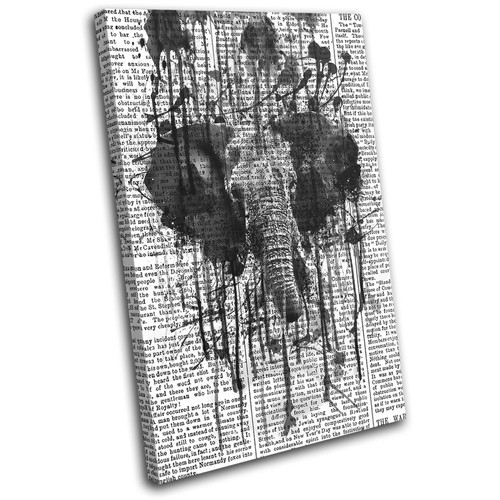 Elephant abstract paint mono - paint,