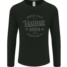 T-Shirt Noir À Manches Longues Vintage Année 40e Anniversaire 1985 Pour Hommes