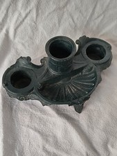 Ancien Encrier En Fonte Déco Vintage Rétro Collection 