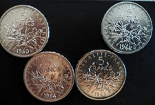 Pièces 5 francs Argent. Lot