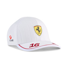 Scuderia Ferrari F1 Équipe Puma Charles Leclerc Casquette 2025 Blanc Adultes