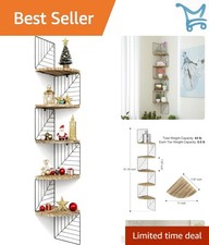 Rustic Wood Corner Shelf