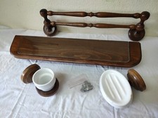Ensemble Salle de bain Tablette, Porte serviettes,  savon & Porte brosse à dents