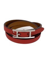 Bracelet HERMES cuir ROUGE